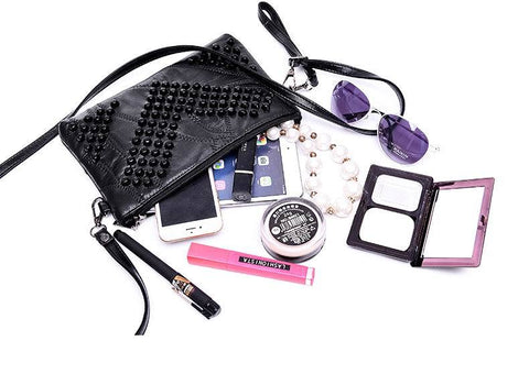 Diamond Genuine Leather Handbag