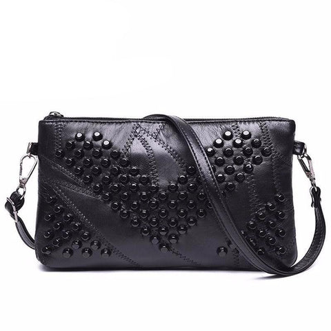 Diamond Genuine Leather Handbag